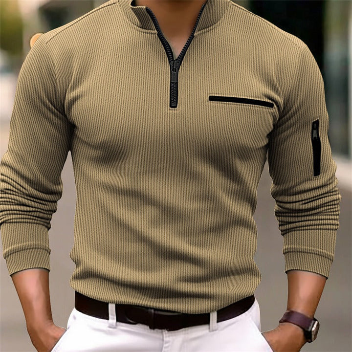🧥 Men's long-sleeve chemise with zipper – Modern, masculine, and elegant