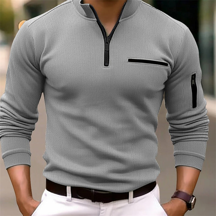 🧥 Men's long-sleeve chemise with zipper – Modern, masculine, and elegant