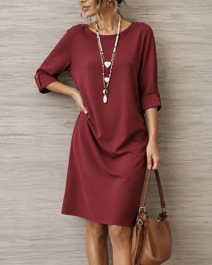 Sabine | Flowy Midi Dress with a Tummy-Flattering Fit