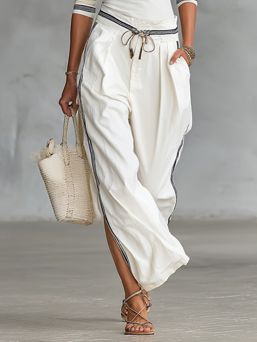 Wide-Leg Drawstring Athleisure Set