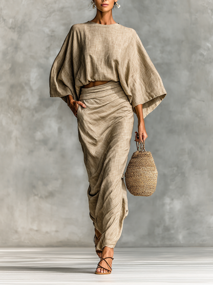 Batwing Top and Long Skirt Co-ord Set