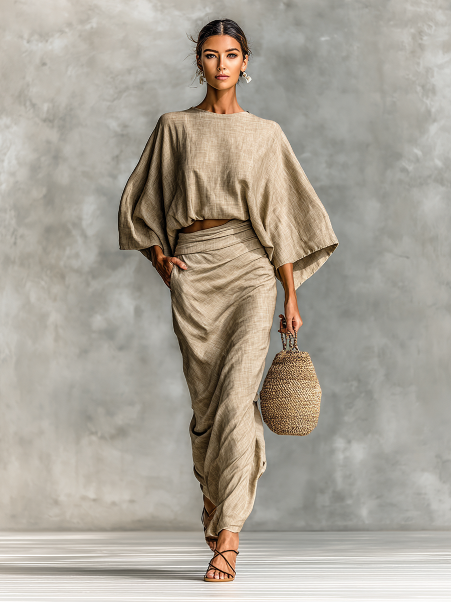 Batwing Top and Long Skirt Co-ord Set