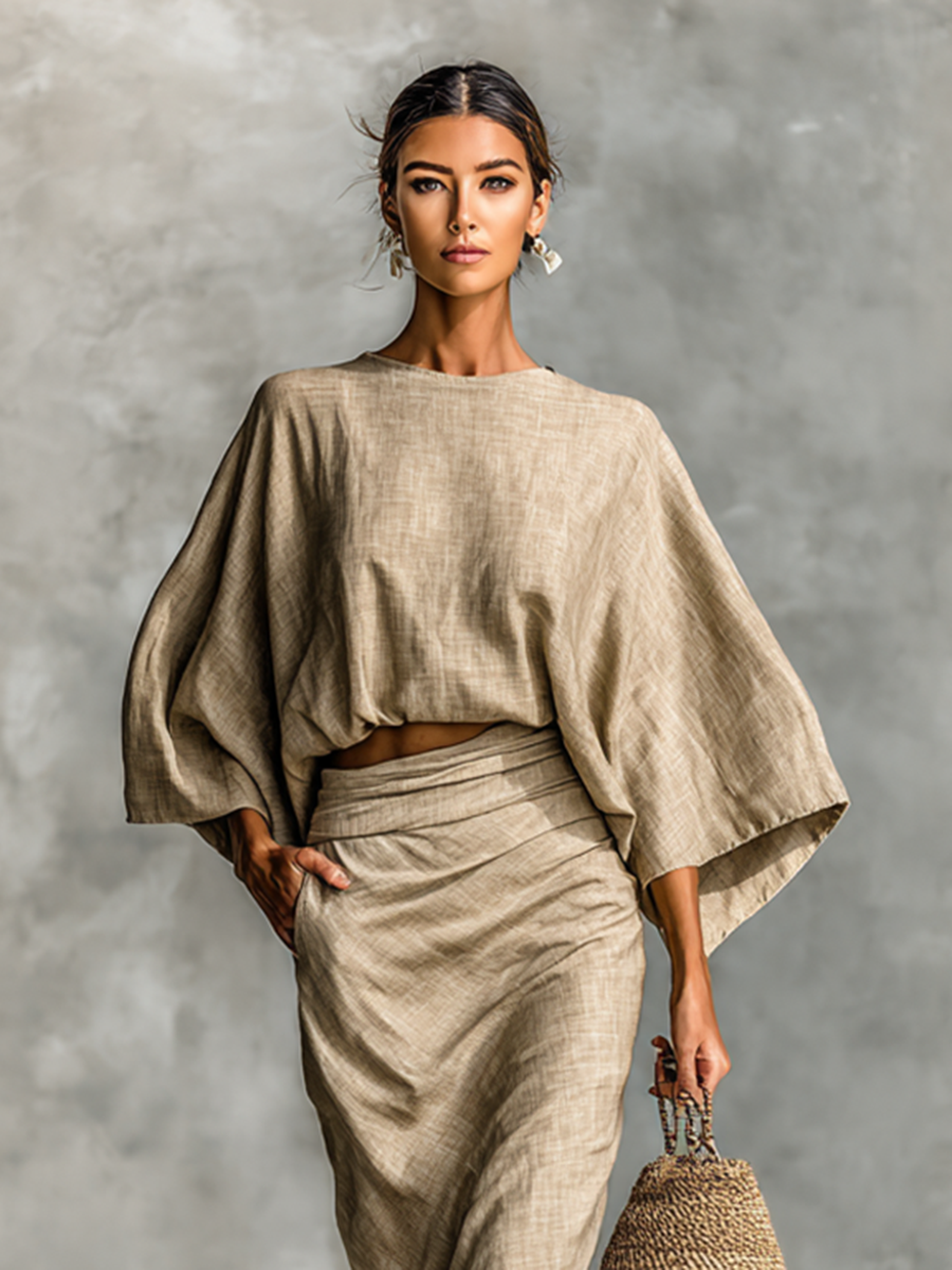Batwing Top and Long Skirt Co-ord Set