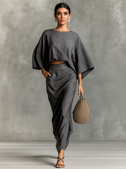 Batwing Top and Long Skirt Co-ord Set