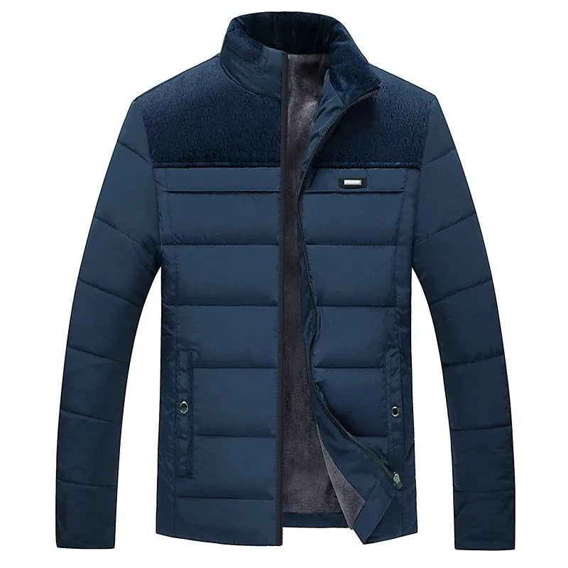 Men's winter jacket with warm fleece lining: classic and elegant