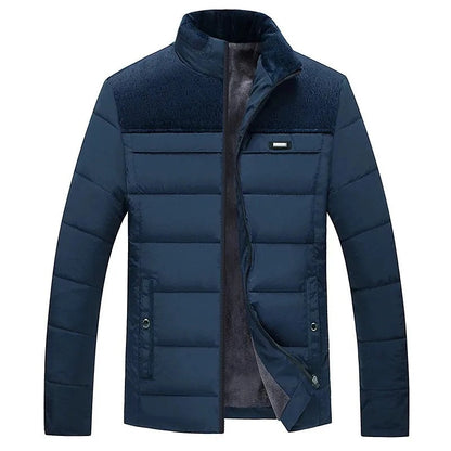 Men's winter jacket with warm fleece lining: classic and elegant