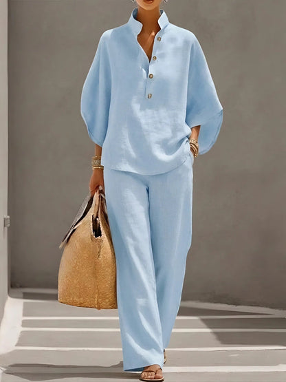 Elena™ – Linen Cotton Two-Piece Set